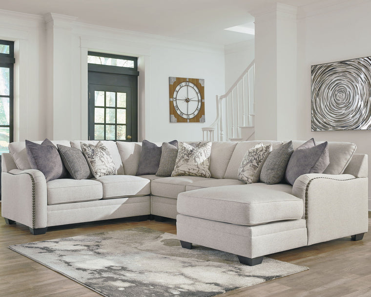 Dellara - Right Arm Facing Corner Chaise 4 Pc Sectional - Chalk
