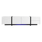 Modern TV Cabinet with High Gloss Finish, Ample Storage with Drawers and Cabinets, Easy Installation, 67" L x 11.5" W x 11.5" H, White