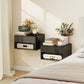 Floating Wall-Mounted Nightstands Set of 2 - Gloss Black