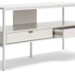 Deznee - White - Large TV Stand