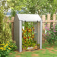 Mini Greenhouse with 4 Wire Shelves, Portable Tomato Greenhouse with Roll Up Door, 39.4" x 31.5" x 59.1", White