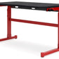 Lynxtyn - Red / Black - Adjustable Height Desk