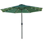 9ft Solar Patio Umbrella Outdoor Sunshade 24 LED Lights Tilt Canopy Green