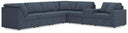 7 Pc. Sectional With Storage Console And Raf Corner Chair
