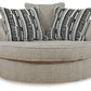 Calnita - Oversized Swivel Accent Chair - Sisal