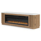 Camdill - 80" TV Stand With Electric Fireplace - Light Brown