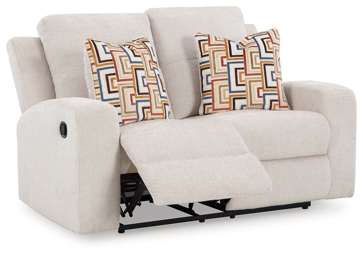 Danum - Stone - Reclining Loveseat - Fabric - Forward Furniture