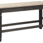 Tyler - Antique Black - Dbl Counter Uph Bench