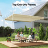 8.2' x 8.4' Retractable Pergola Canopy Replacement, Fit 10' x 10' Frame, Pergola Cover Replacement Top Only, Cream White