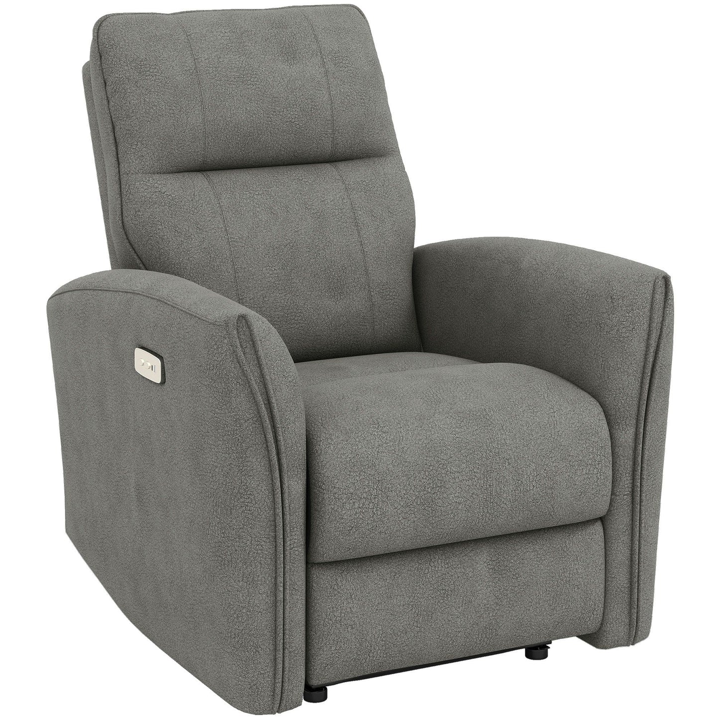 Power Recliner Chair with USB Ports and Footrest - Grey