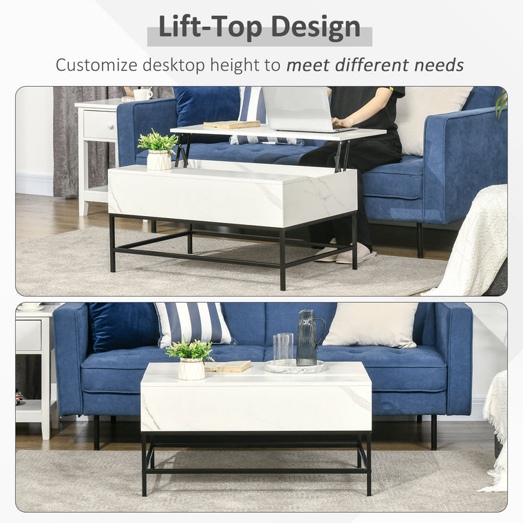 Lift Top Coffee Table with Hidden Storage