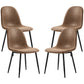 Retro Dining Chairs Set of 4, PU Leather - Brown