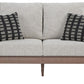 Emmeline - Brown / Beige - Loveseat W/Cushion