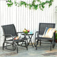 Patio Glider Set of 2 Outdoor Glider Chair with Breathable Mesh Seat & Backrest, Armrests and Metal Frame, Black