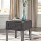 Todoe - Dark Gray - Rectangular End Table