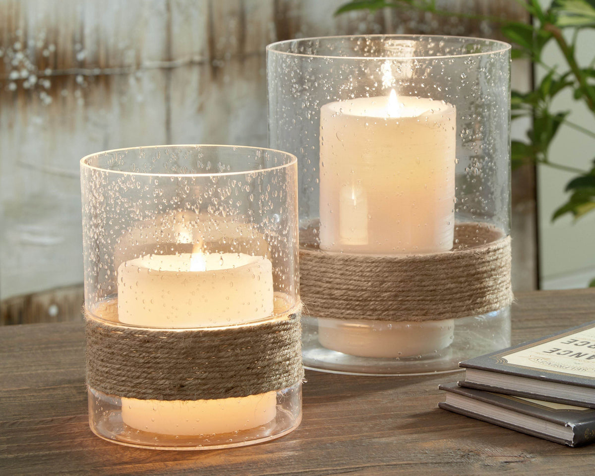 Eudocia - Clear - Candle Holder Set (Set of 2) - Forward Furniture