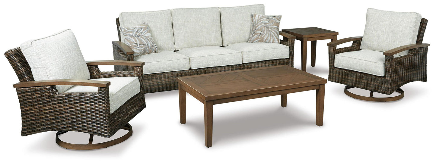 Paradise Trail - Sofa with Cushion - Medium Brown