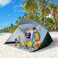 7.5FT 2-in-1 Umbrella Shelter with Carry Bag, Beach Sport Umbrella with Silver Coated UPF50+ UV Protection Dark Green