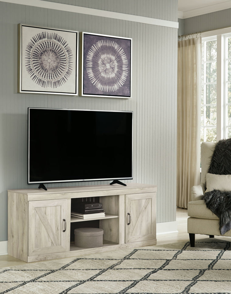 Bellaby - 60" TV Stand w/Fireplace Option - Whitewash