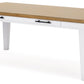 Ashbryn - White / Natural - Rectangular Dining Room Table