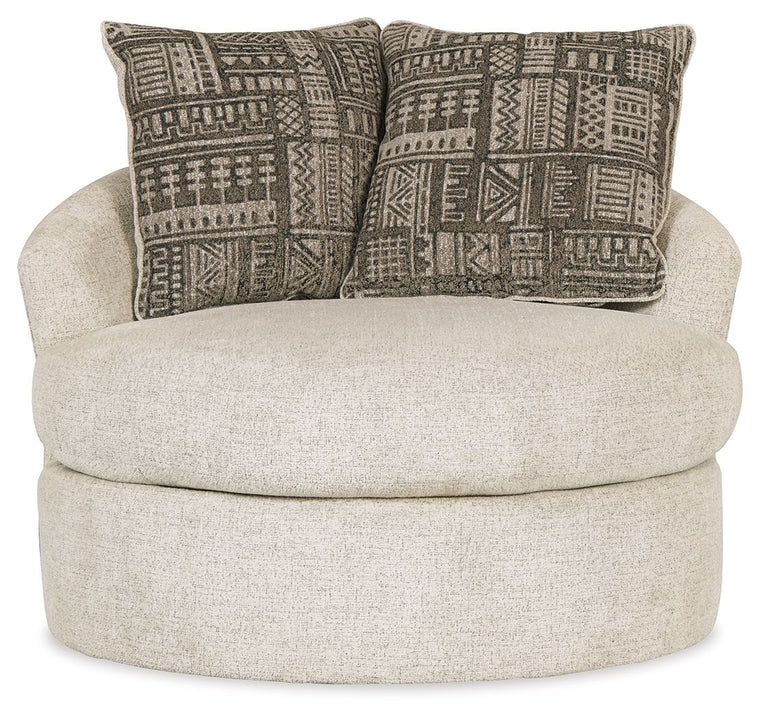 Soletren - Swivel Accent Chair - Stone