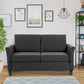 2-Seat Sofa with Wood Legs - Dark Grey