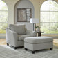Willarae - Taupe - 2 Pc. - Chair And A Half, Ottoman