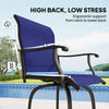2-Piece Swivel Bar Stool Set with High Back & Armrests