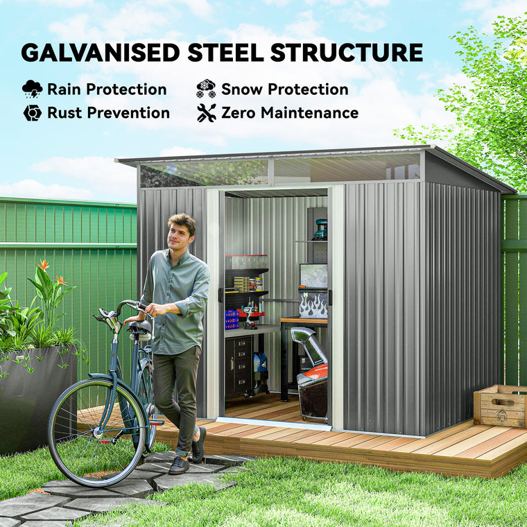 9' x 6.5' Metal Garden Shed