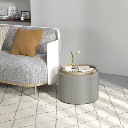 Round Coffee Table with Hidden Storage