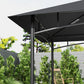 8' x 5' Barbecue Gazebo, 2-Tier BBQ Gazebo with 2 Side Shelves, Storage Basket, Hanging Hooks, Dark Grey