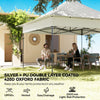12' x 12' Silver Pop-Up Canopy Tent with Peak Top & Side Pockets