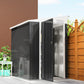 Outdoor Storage Shed Lean to Shed Outdoor Metal Tool Shed with Lockable Door and Air Vents, Dark Grey - 4' x 6'