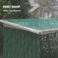 9' x 4' Garden Tool Shed Metal Storage Shed Outdoor Equipment Tool Box with Foundation Kit, Ventilation & Doors, Dark Green