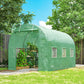 11.5' x 6.6' x 6.6' Walk-in Tunnel Greenhouse Garden Plant Seed Growing Warm House Outdoor Hot House w/ Roll Up Door, Windows, PE Cover Green