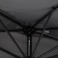 9.8ft Half Umbrella Semi Round Patio Parasol with Crank Handle, Top Vent for Garden, Balcony- NO BASE INCLUDED, Grey