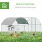 9.2' x 12.5' x 6.5' Silver Galvanized Chicken Coop with Cover