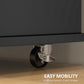 Kitchen Island on Wheels, Kitchen Cart with Drop Leaf, Drawers, Black