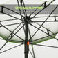 6.6ft Arched Beach Umbrella, Angle Adjustable Patio Umbrella with Steel Frame, Carry Bag, UV30+ Outdoor Umbrella, Green