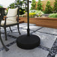 Round Plastic Patio Umbrella Base Parasol Holder Outdoor Umbrella Stand, Filled Up to 62lbs with Sand or 51lbs with Water for Garden, Poolside, Black