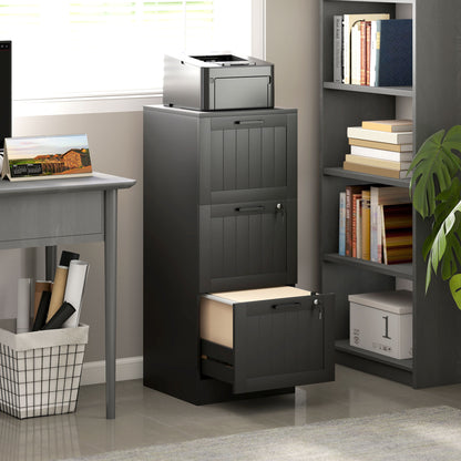 3-Drawer Filing Cabinet with Lock