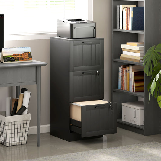3-Drawer Filing Cabinet with Lock