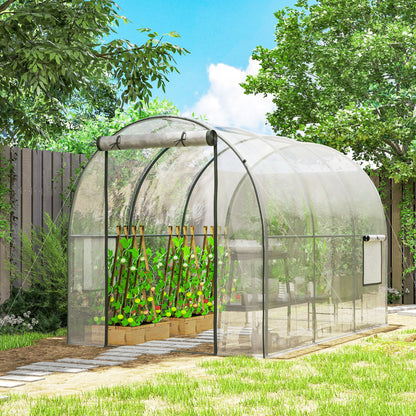 3 x 2 x 2 m Polytunnel Greenhouse with Steel Frame