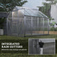 6' x 8' x 6.6' Polycarbonate Greenhouse, Walk-In Green House Kit Garden, Plants Grow, Galvanized Sheet Aluminum Frame with Rain Gutter, Vent and Sliding Door, Silver