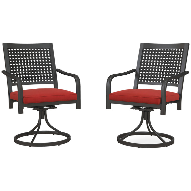 Patio Swivel Rocker Chair with Curved Armrests