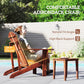 Classic Adirondack Chair, Muskoka Chairs, Garden Deck Chair with Cup Holder for Patio, Indoor, Backyard, Dark Grey