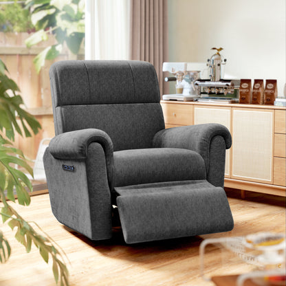 Swivel Power Recliner Chair with USB and Rocking