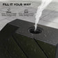Offset Umbrella Base Outdoor Umbrella Weights, 132 lb. Capacity Water or 176 lb. Capacity Sand, Black