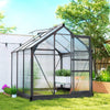 6.2' x 6.3' x 6.6' Grey PC Board Greenhouse with Sliding Door