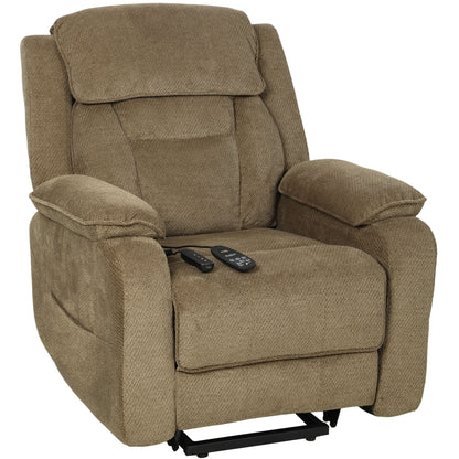 Power Lift Recliner with Massage - Brown